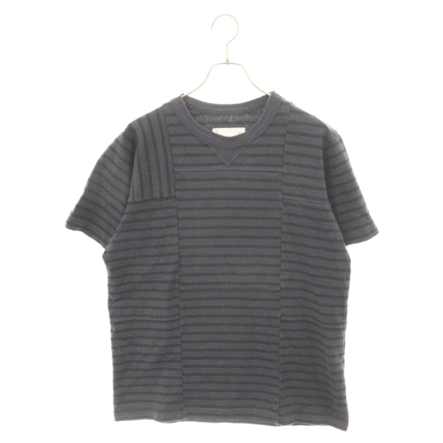 Sacai サカイ ボーダーブロックドッキング クルーネック ボーダー柄 