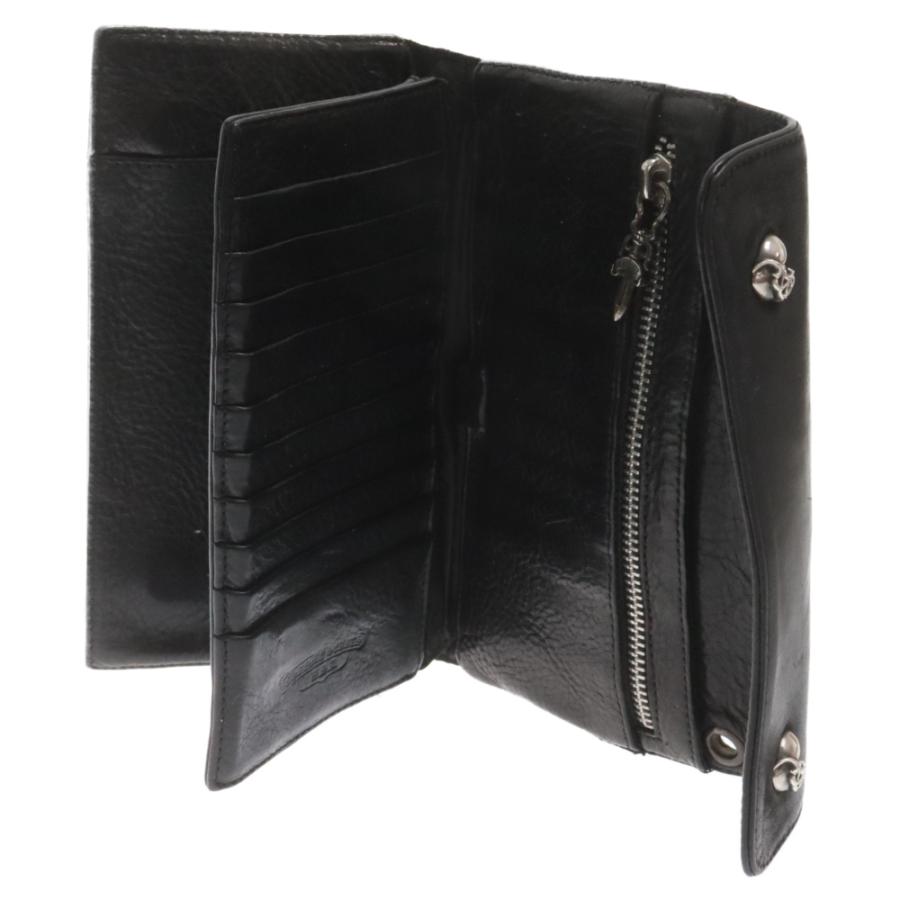 極上美品CHROME HEARTS ハートボタンウェーブロングウォレット 財布 CHROME HEARTS（クロムハーツ） WAVE HEART ウェーブ ハート ボタン