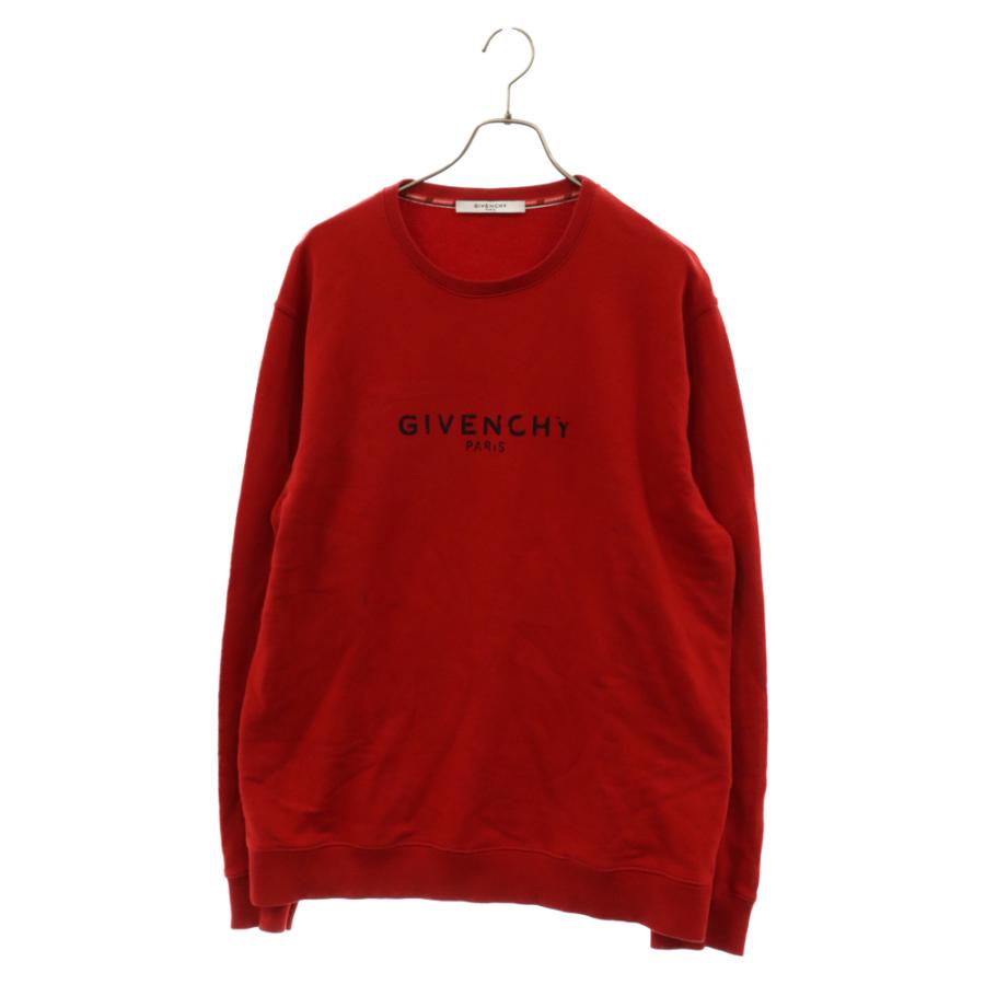 GIVENCHY ジバンシィ フロントロゴプリント 長袖 スウェット クルー 