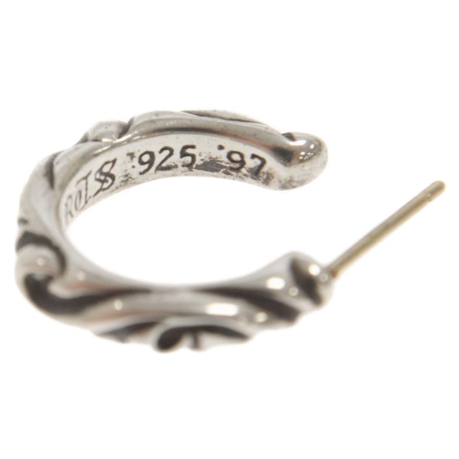 【付属品完備】Chrome Hearts クロムハーツ フープピアス シルバー CHROME HEARTS（クロムハーツ） HOOP SCROOL 1 スクロール フープ