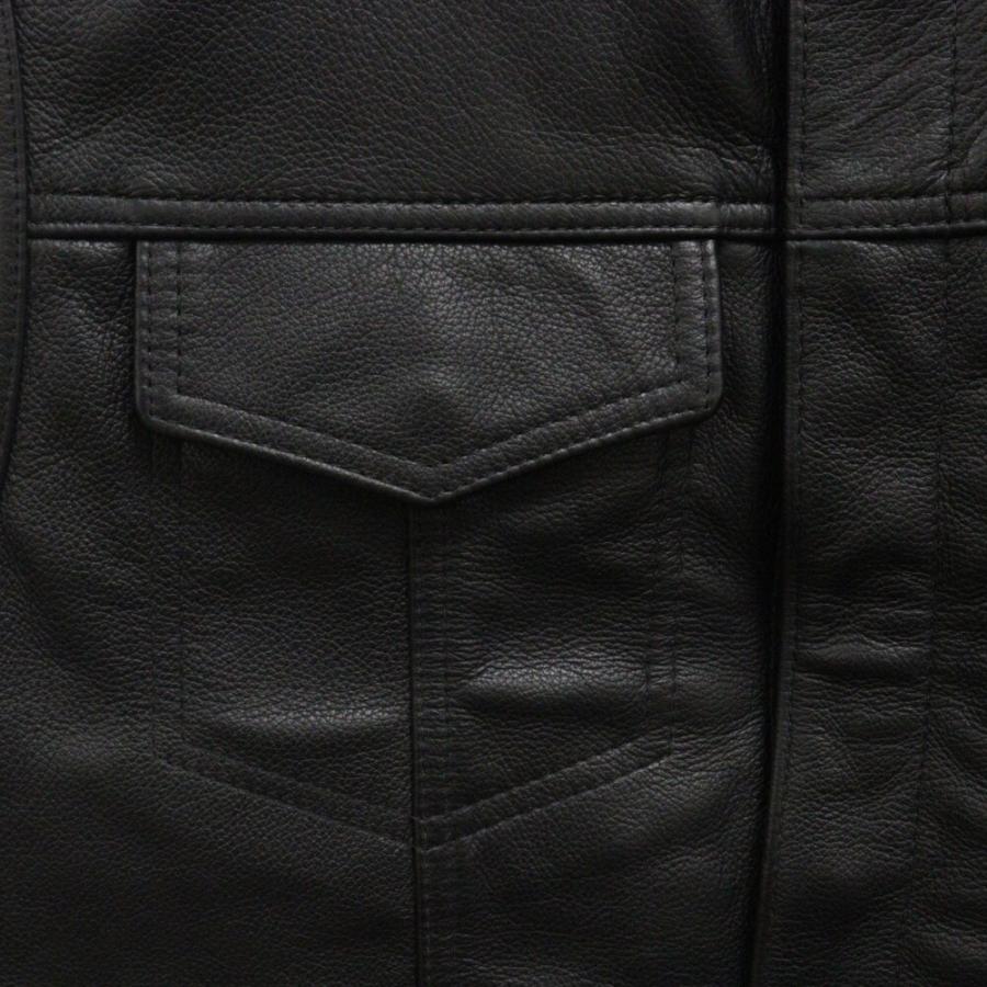 LIL JOES リルジョー SOA VEST レザーベスト ブラック 101298 LIL JOES リルジョー SOA VEST レザーベスト ブラック 101298