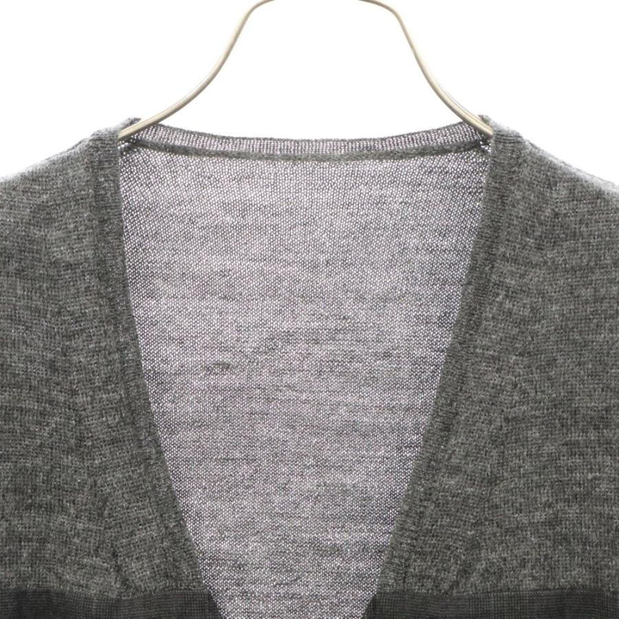 kolor カラー 17AW ウールニットドッキング チェック柄 ベスト ジレ 