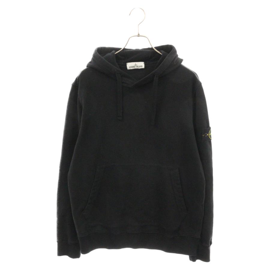 ストーンアイランドモッズコートフーディー黒フリースMサイズ