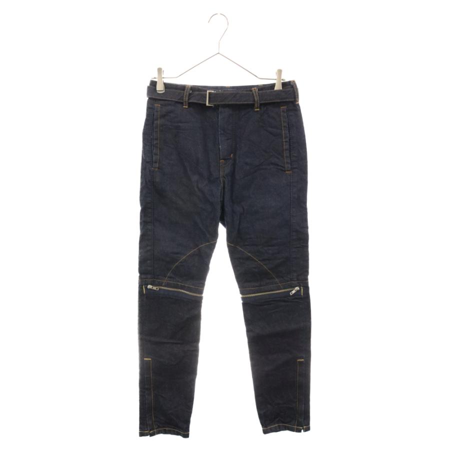 Sacai サカイ 20SS Knee Zip Denim ジップ バイカー デニムパンツ  