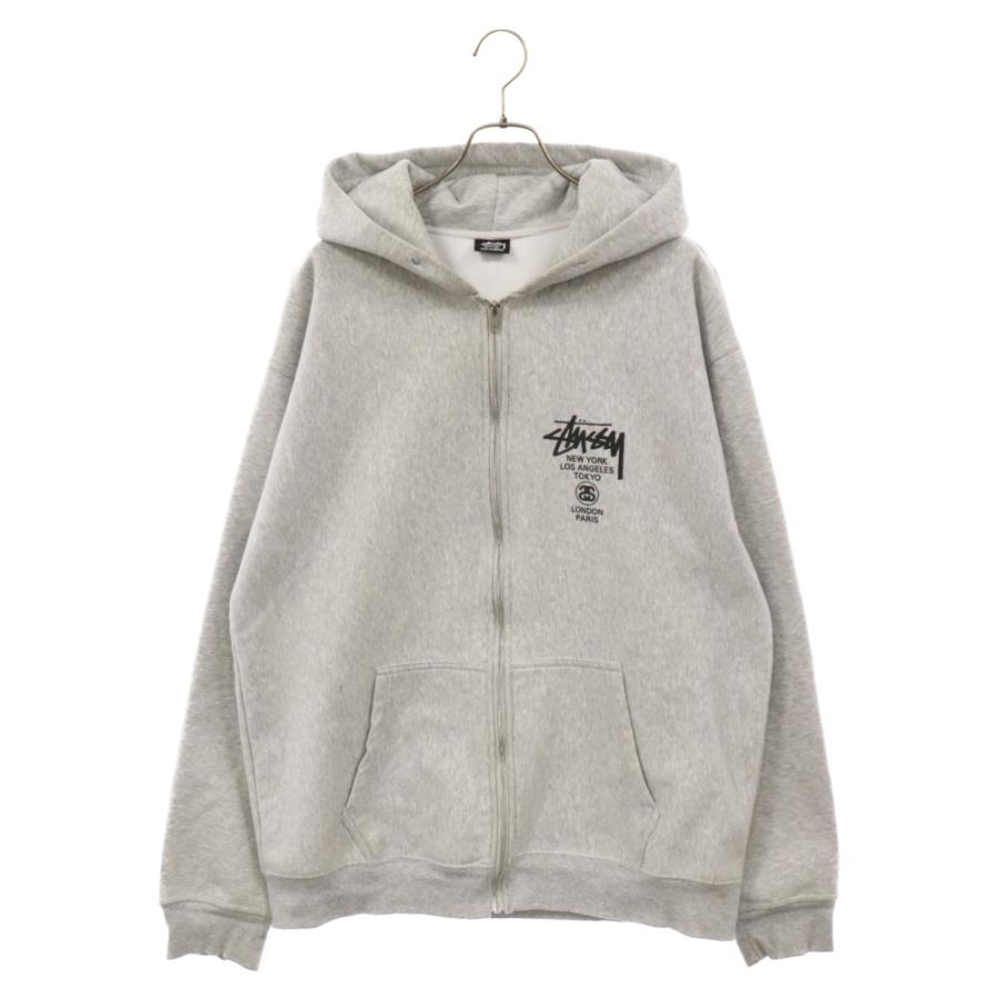 STUSSY（ステューシー） ヘビーコットン ジップアップフーディー ロゴ