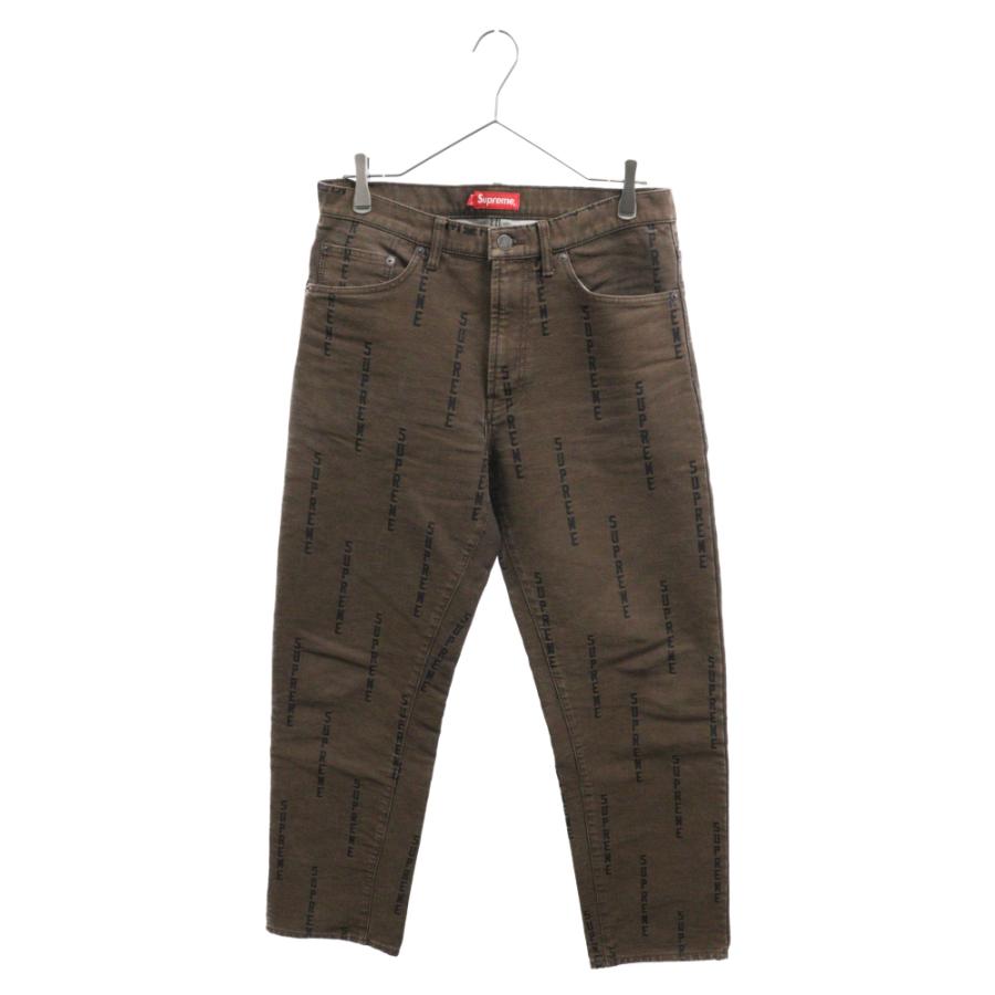 SUPREME シュプリーム 20AW Logo Stripe Jacquard Regular Jean ロゴ  