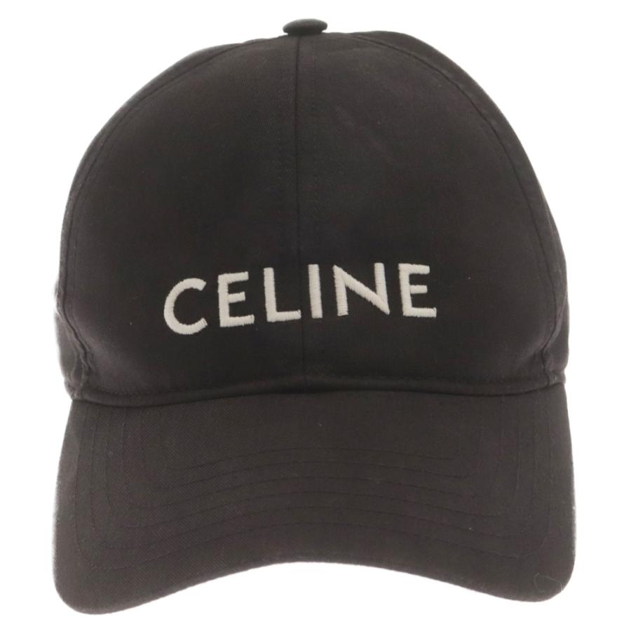 CELINE ベースボールキャップ 正規品 CELINE セリーヌ ロゴ刺繍 ベースボールキャップ 帽子 2AUS9242N