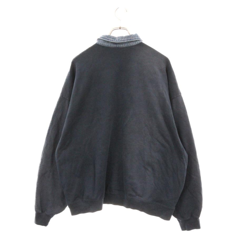 Supreme Denim Collar Half Zip Sweatshirt