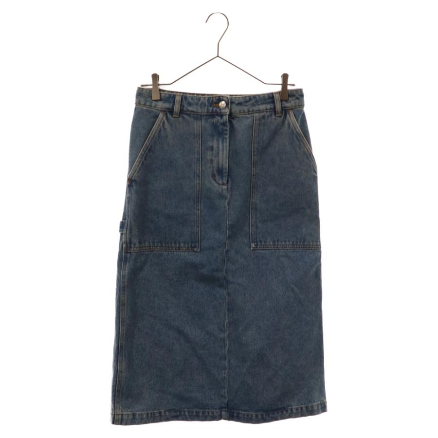 MAISON KITSUNE（メゾン キツネ） WORKWEAR DENIM SKIRT ロゴ刺繍