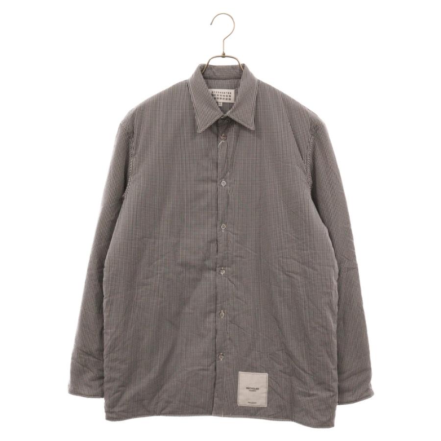 マルジェラブラックホワイトブロックシャツ