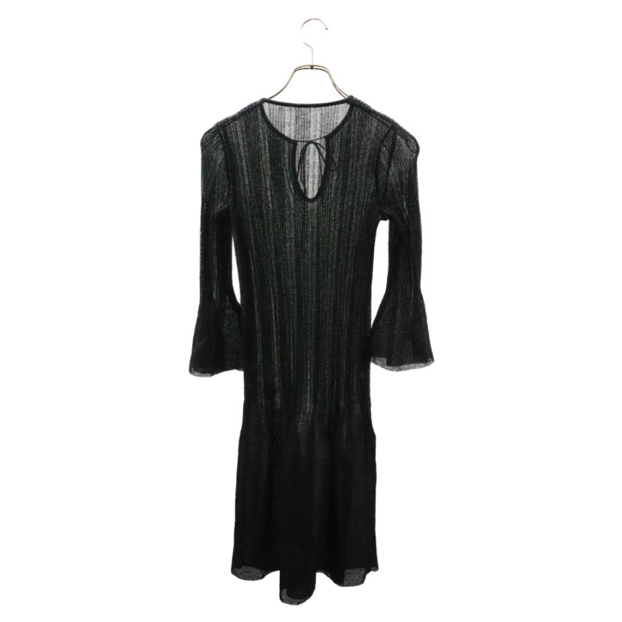 Mame Kurogouch マメクロゴウチ ネックリボン 長袖ワンピース ニット  