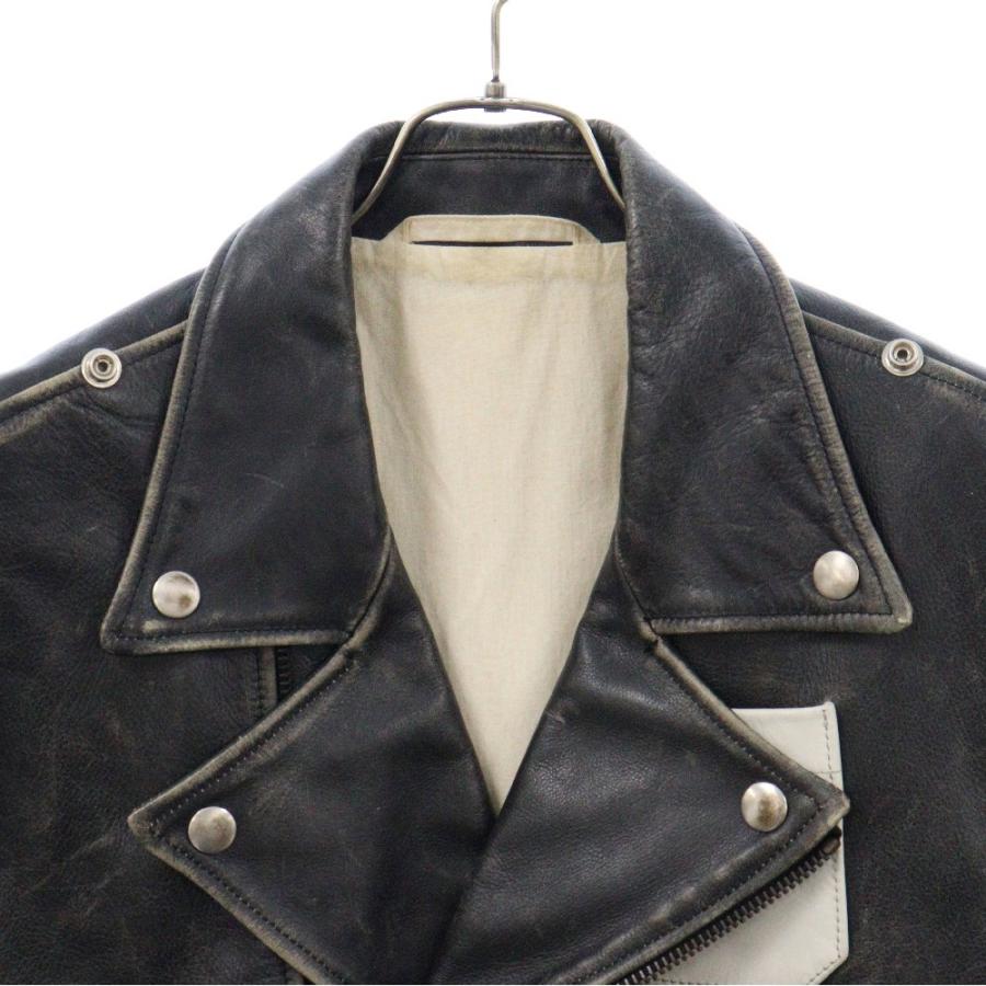 RAF SIMONS 20SS ライダースベスト RAF SIMONS（ラフ シモンズ） 20SS カウレザー ライダース ベスト