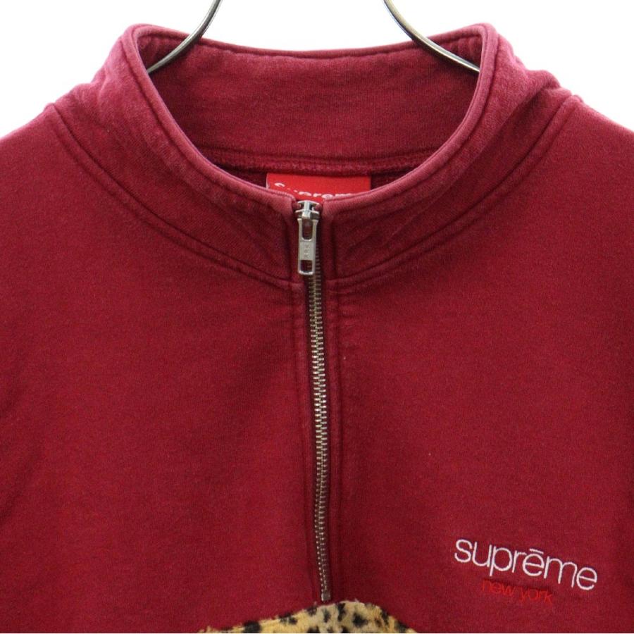 Supreme（シュプリーム） 18AW Leopard Panel Half Zip Sweatshirt