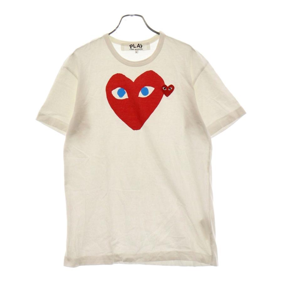 プレイコムデギャルソン PLAY RED DOUBLE HEART S/S TEE プレイ レッド 