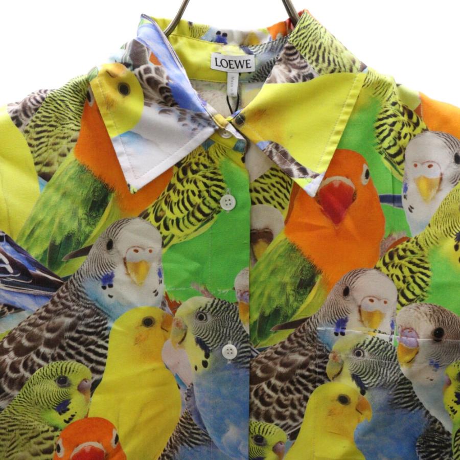 LOEWE ロエベ PARROTS PRINT SILK SHIRT パロットプリント LOEWE ロエベ PARROTS PRINT SILK SHIRT パロットプリント