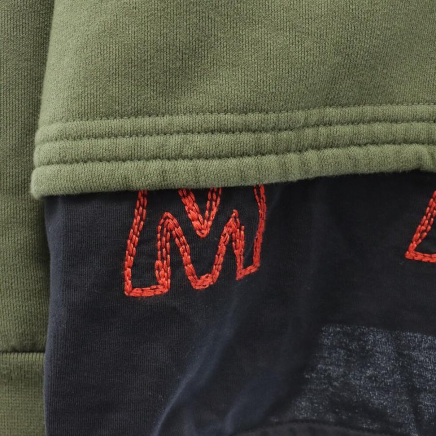 MARNI マルニ 裾レイヤードデザイン フーデッド ジップアップパーカー 