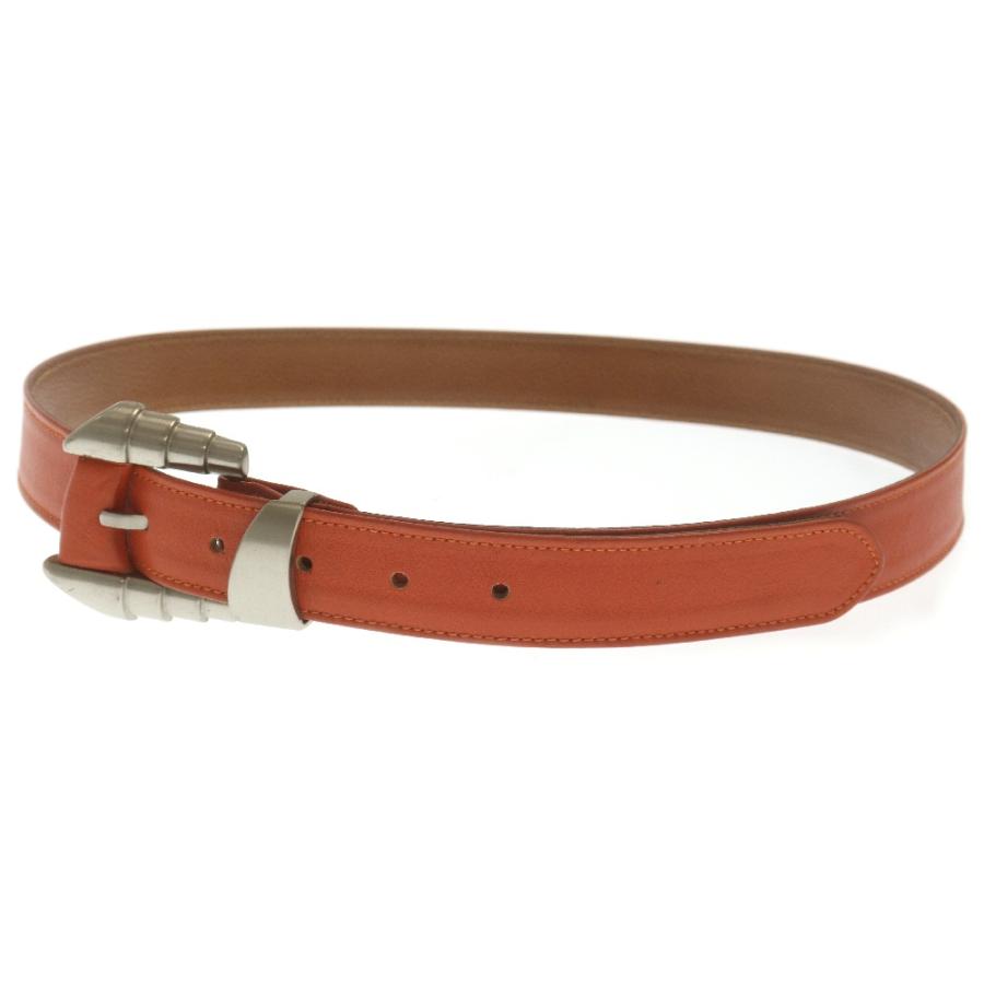 GIANNI VERSACE ジャンニ ヴェルサーチ シルバー 金具 レザー ベルト