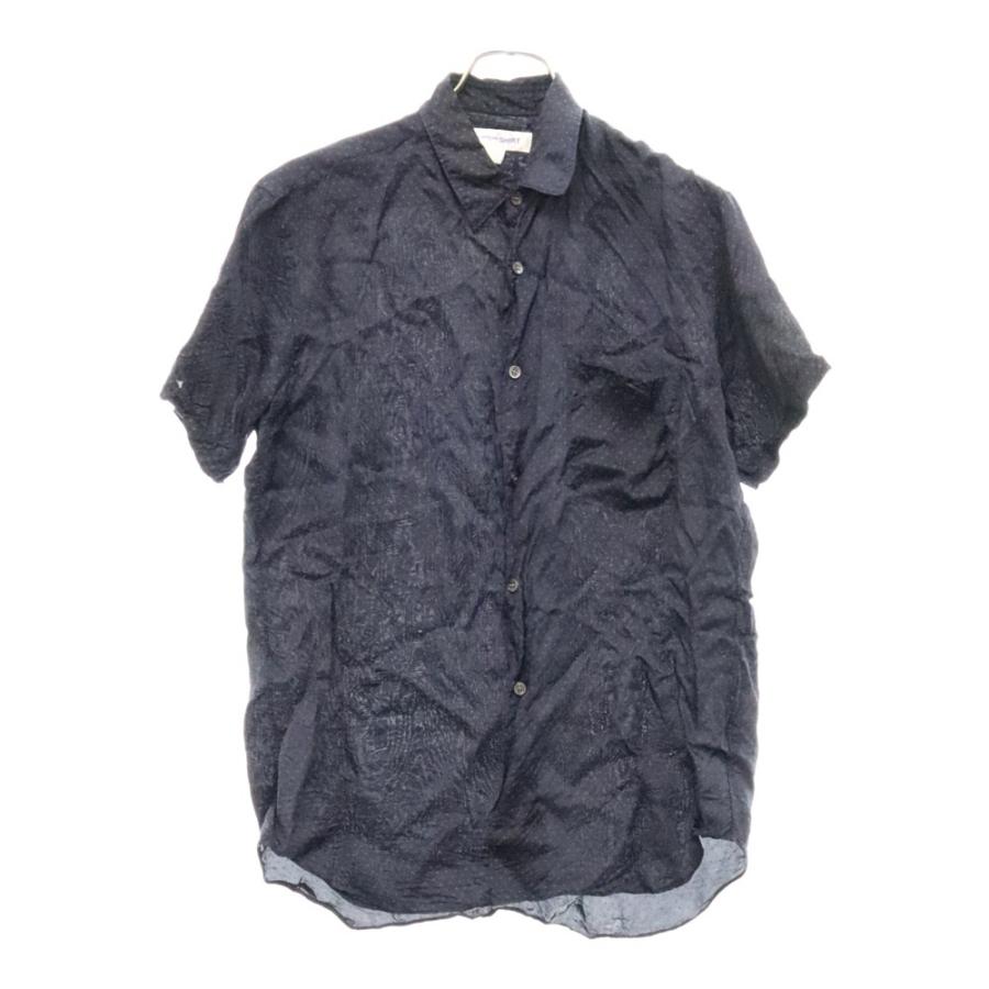 COMME des GARCONS SHIRT 黒ドット柄シャツ