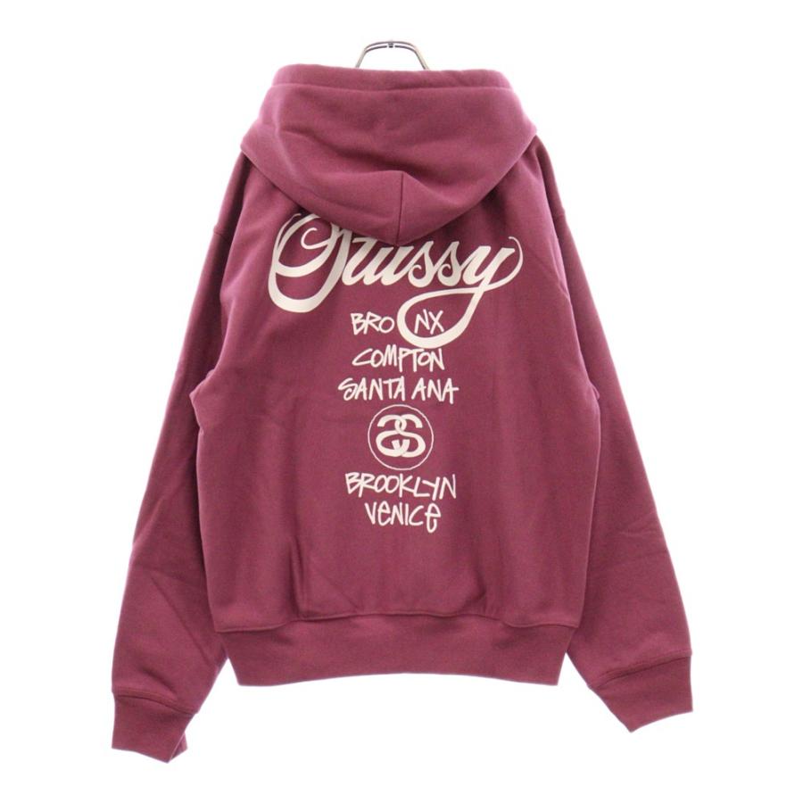 STUSSY ステューシー 24SS WORLD TOUR ZIP HOOD Berry ワールド STUSSY ステューシー 24SS WORLD TOUR ZIP HOOD Berry ワールド