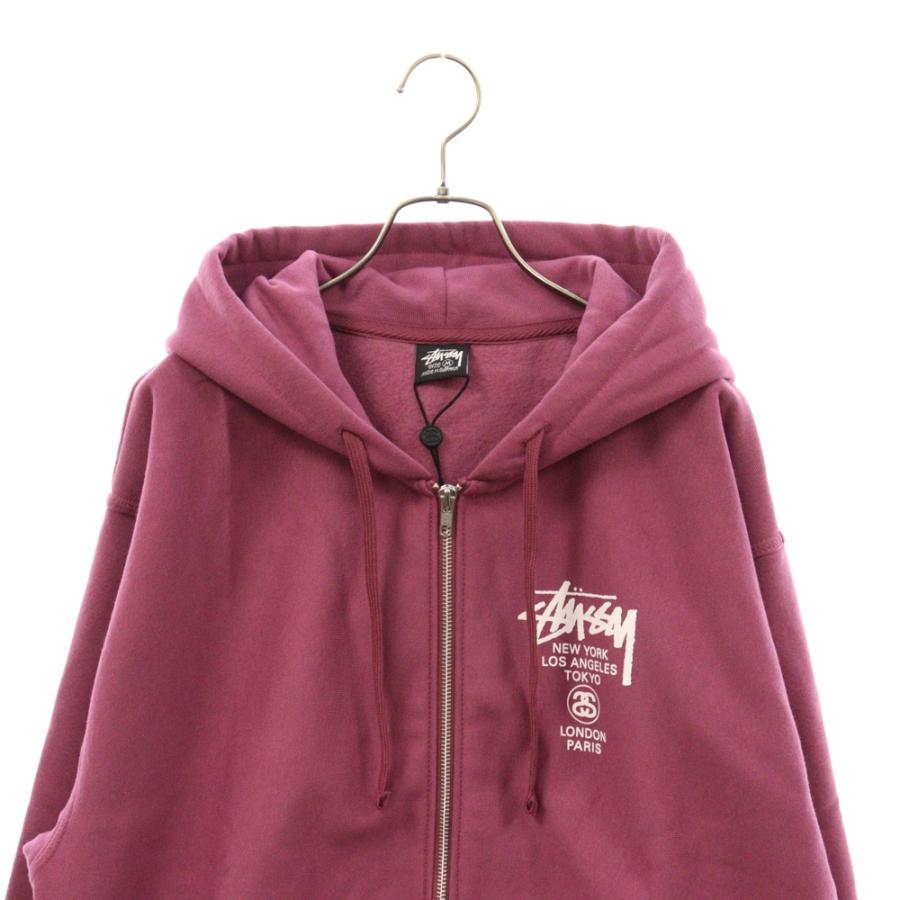STUSSY ステューシー 24SS WORLD TOUR ZIP HOOD Berry ワールド STUSSY ステューシー 24SS WORLD TOUR ZIP HOOD Berry ワールド
