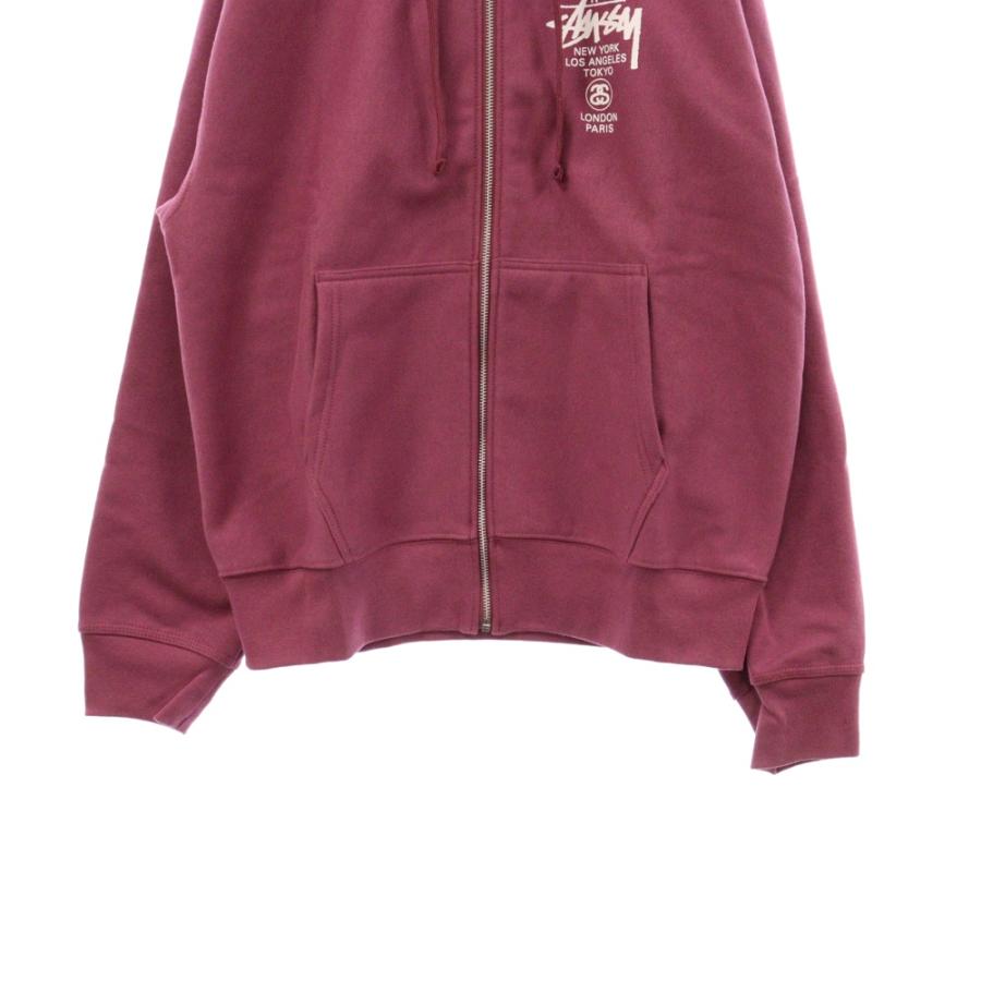 STUSSY ステューシー 24SS WORLD TOUR ZIP HOOD Berry ワールド STUSSY ステューシー 24SS WORLD TOUR ZIP HOOD Berry ワールド