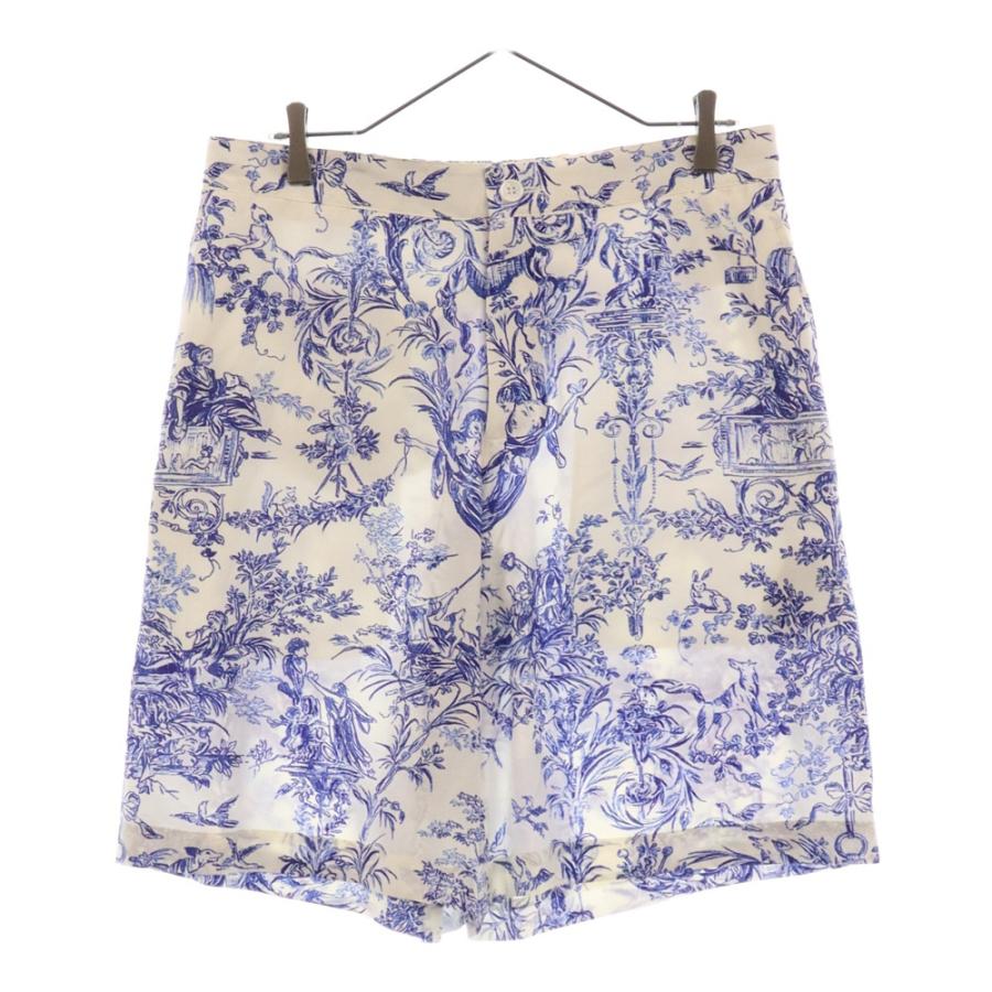 DIOR ディオール 19SS トワルドジュイ柄 シルク ジップアップ ハーフ