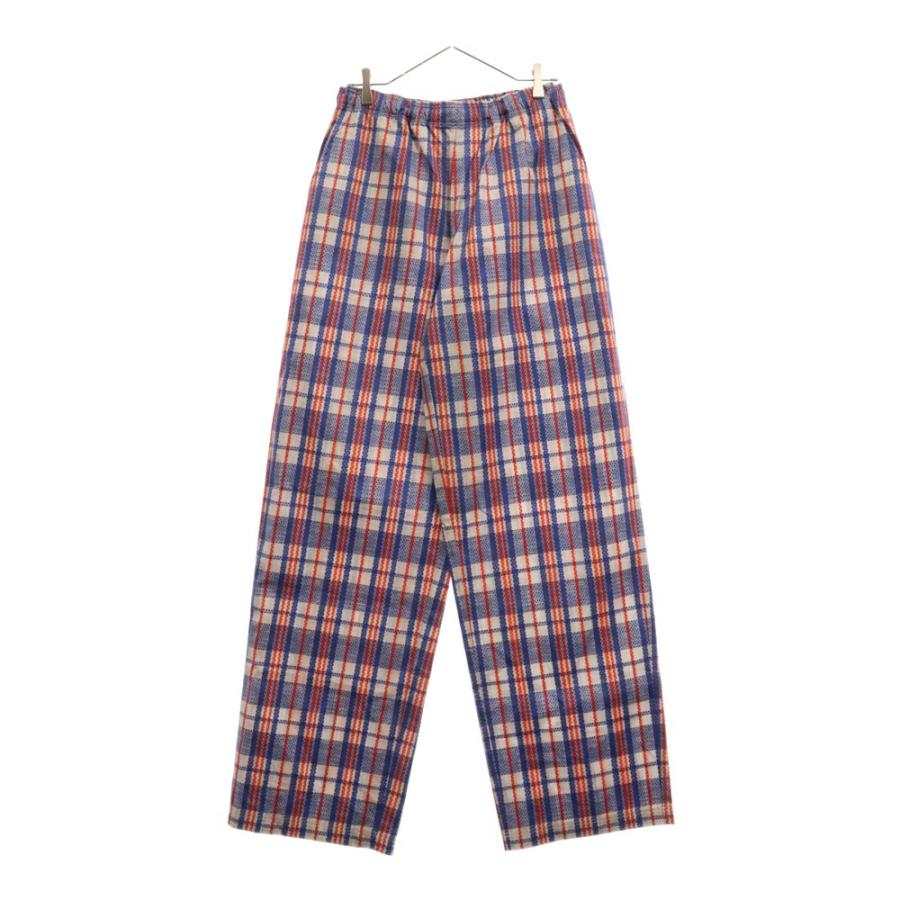 VETEMENTS ヴェトモン 23SS BLUE Checked trousers チェック柄 ワイド トラウザー パンツ ブルー UE63SP225N VETEMENTS（ヴェトモン） 23SS BLUE Checked trousers チェック柄