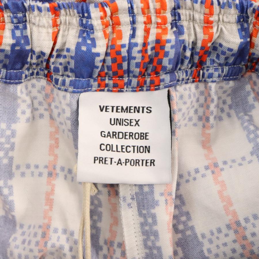 VETEMENTS ヴェトモン 23SS BLUE Checked trousers チェック柄 ワイド トラウザー パンツ ブルー UE63SP225N VETEMENTS（ヴェトモン） 23SS BLUE Checked trousers チェック柄