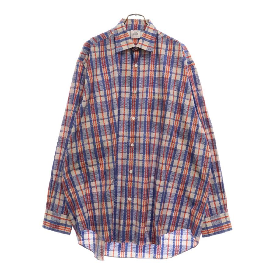 VETEMENTS ヴェトモン 23SS BARBES SHIRT チェック柄 オーバー VETEMENTS ヴェトモン 23SS BARBES SHIRT チェック柄 オーバー