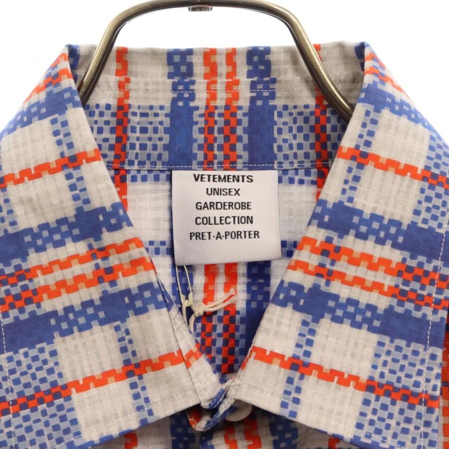 VETEMENTS ヴェトモン 23SS BARBES SHIRT チェック柄 オーバーサイズ 