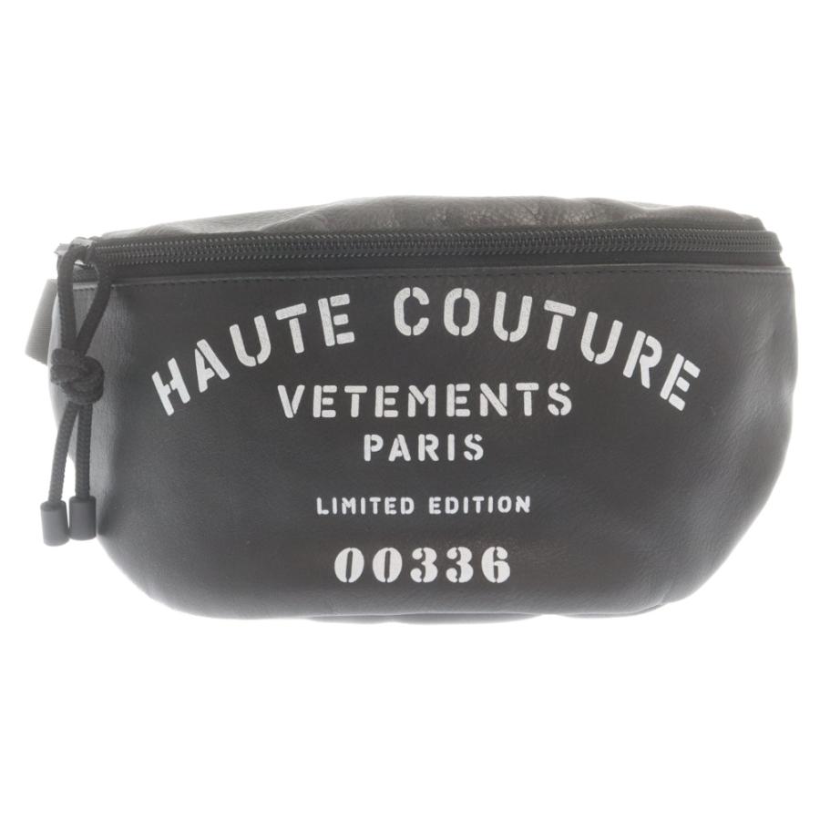 VETEMENTS ヴェトモン HAUTE COUTURE ロゴ オートクチュール レザー 