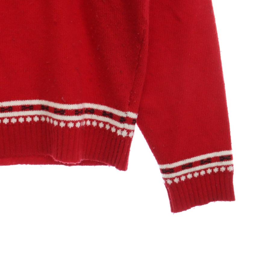 DIESEL ディーゼル クルーネック ノルディック ニット セーター レッド 