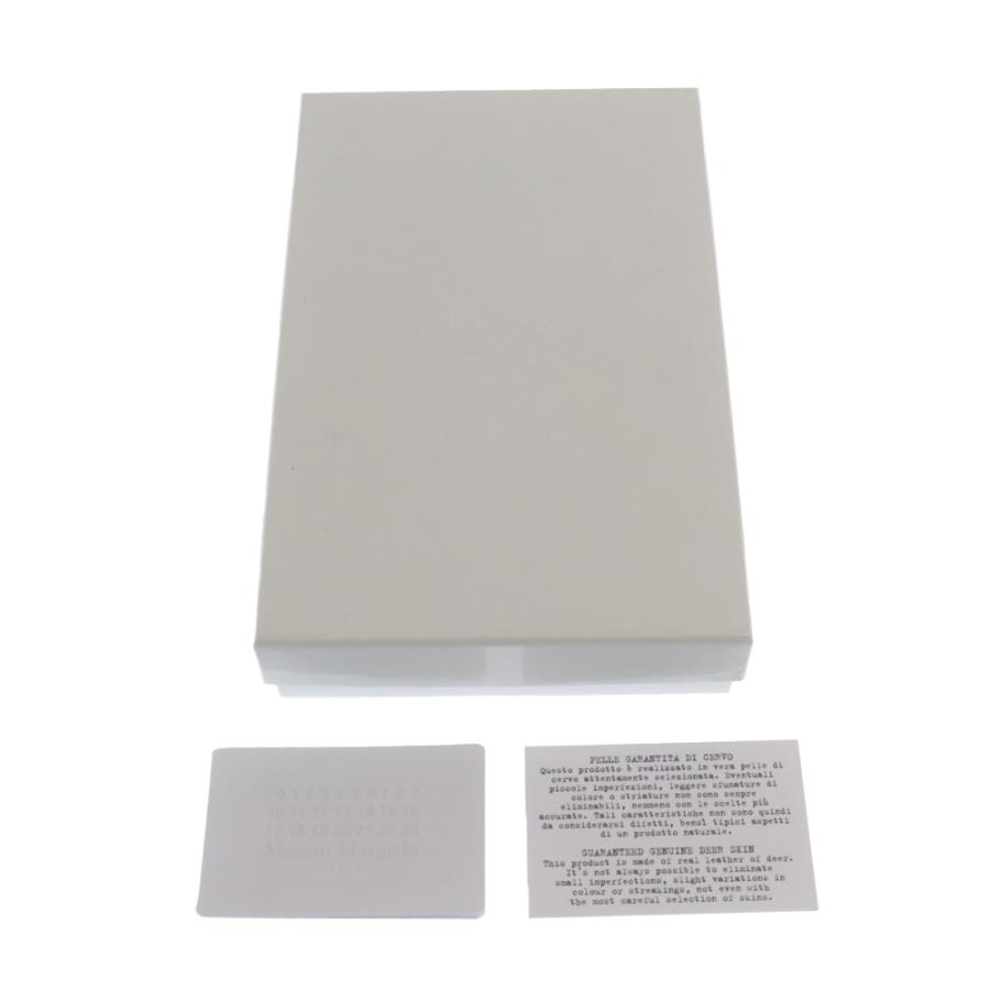 Maison Margiela 11 メゾンマルジェラ11 4ステッチ ラウンドジップ レザースマホケース フォンポーチ ブラック S55UI0276 Maison Margiela 11 メゾンマルジェラ11 4ステッチ ラウンドジップ