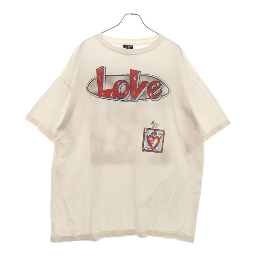 SAINT MICHAEL セントマイケル 22SS SS TEE LOVE ラブプリント クルー 