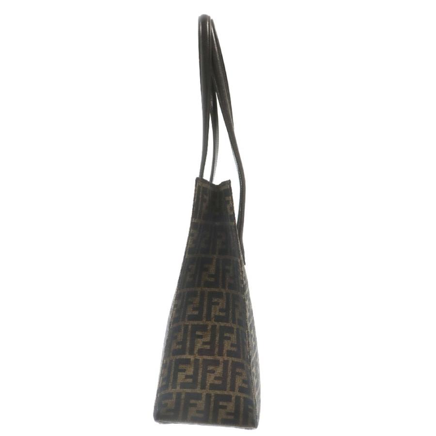 FENDI（フェンディ） ズッカ柄 レザー キャンバス トートバッグ