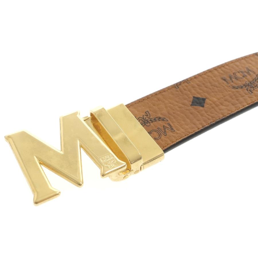 MCM エム シー Claus M ロゴ バックル リバーシブル レザー ベルト 