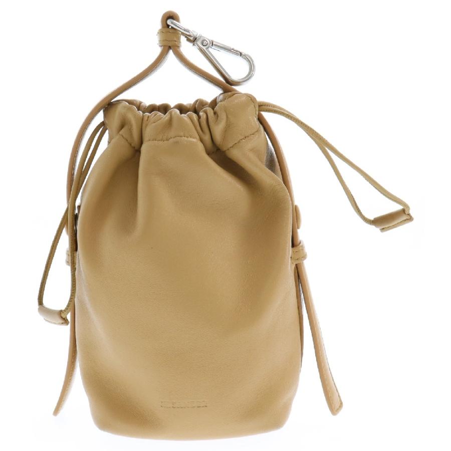 JIL SANDER（ジルサンダー） Drawstring Hook Pouch ラムレザー ドロー