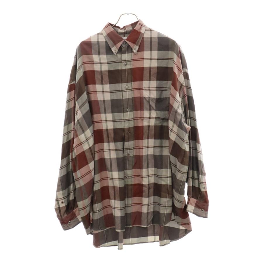 graphpaper GM223-50197 B.Dシャツ Graphpaper グラフペーパー Viscose Check Oversized B.D. Shirt