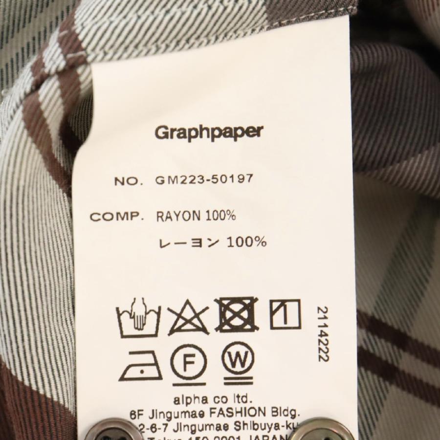 Graphpaper グラフペーパー Viscose Check Oversized B.D. Shirt