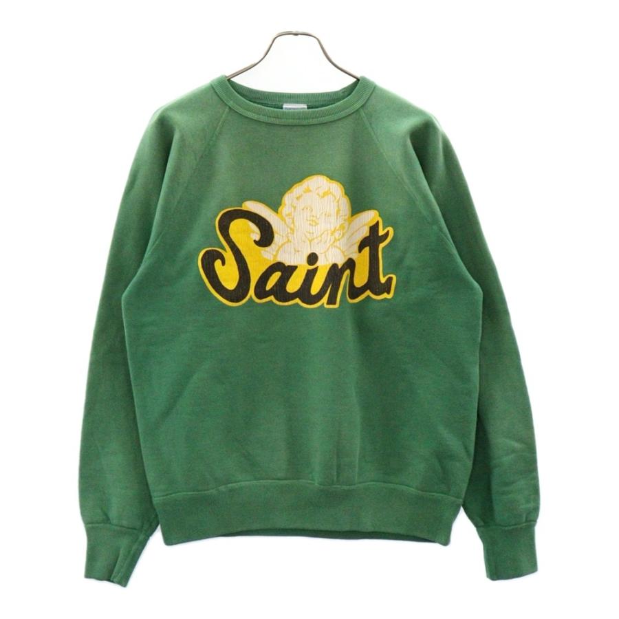 セントマイケル 22AW SAINT ANGEL CRW SWT ヴィンテージ加工 