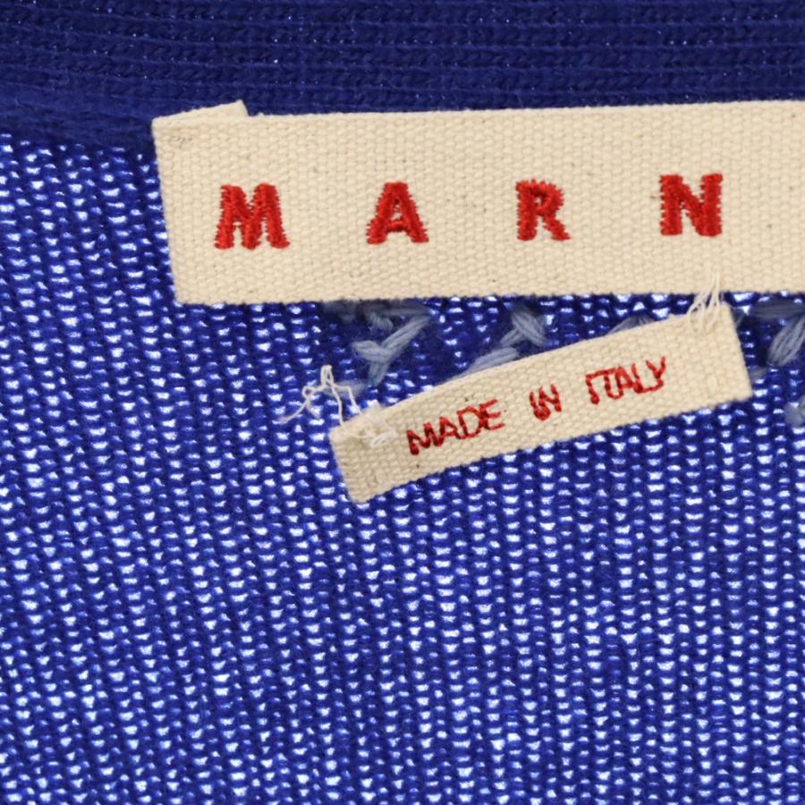 MARNI マルニ カラーブロック ニット カーディガン レディース CDMD0336Q0 ブルー MARNI（マルニ） カラーブロック ニット カーディガン レディース