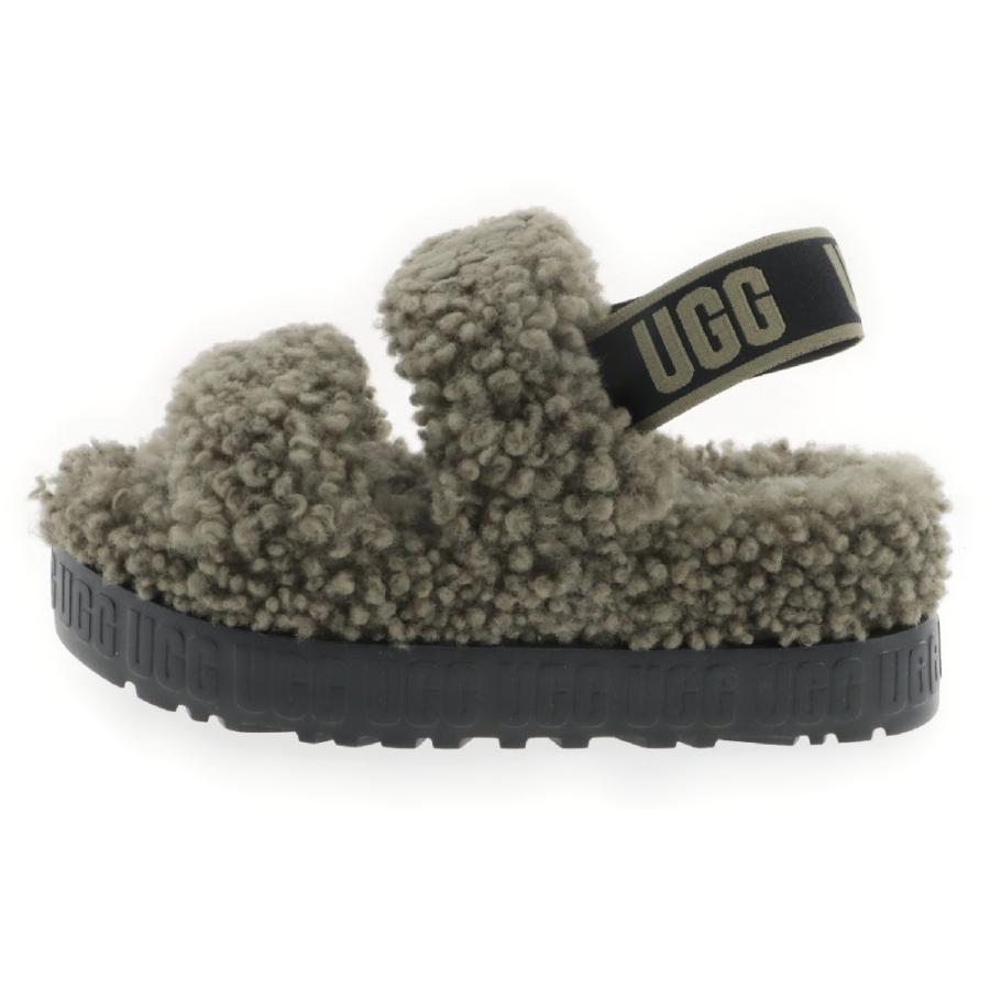 UGG アグ W OH FLUFFITA オー フラッフィータ ボア サンダル カーキ 