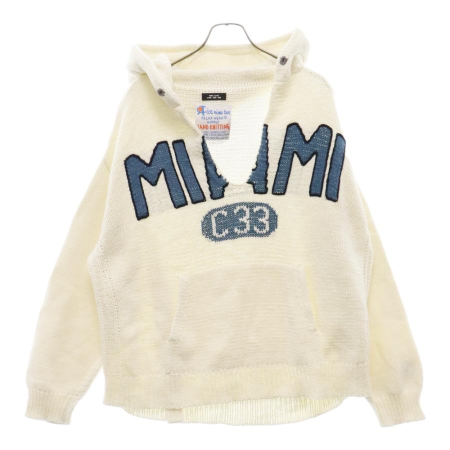 RICE NINE TEN（ライス ナイン テン） Hand Knitting Cut Off Hoodie