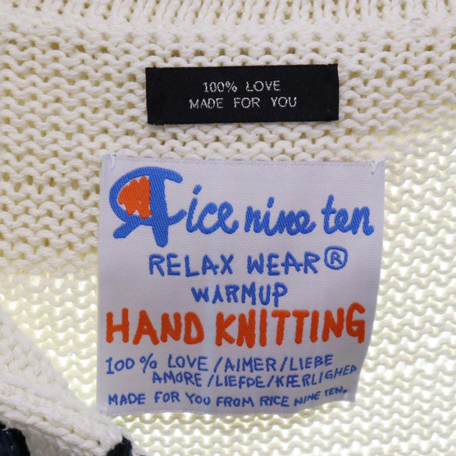 RICE NINE TEN（ライス ナイン テン） Hand Knitting Cut Off Hoodie
