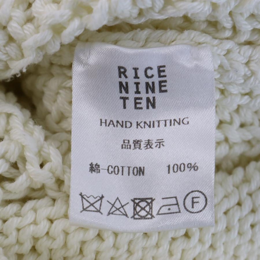 RICE NINE TEN（ライス ナイン テン） Hand Knitting Cut Off Hoodie