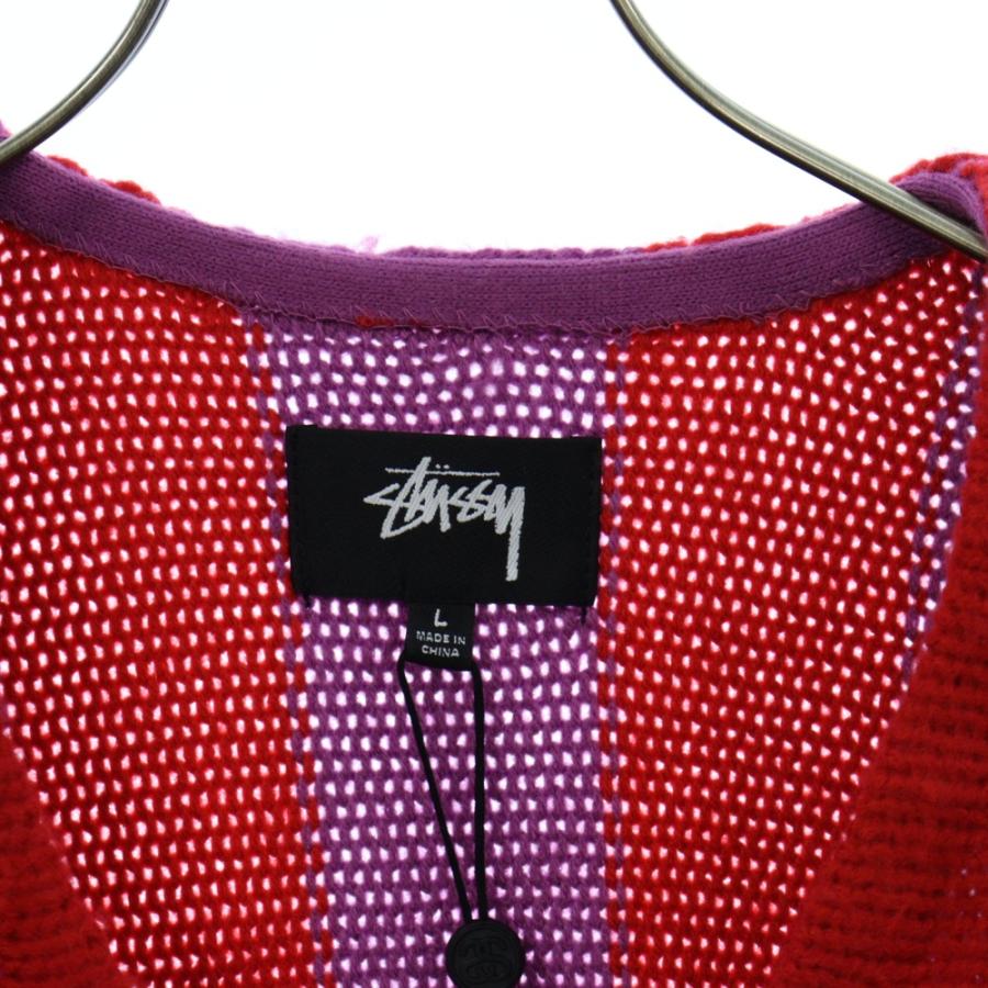 STUSSY（ステューシー） 23AW STRIPE BRUSHED CARDIGAN ストライプ柄