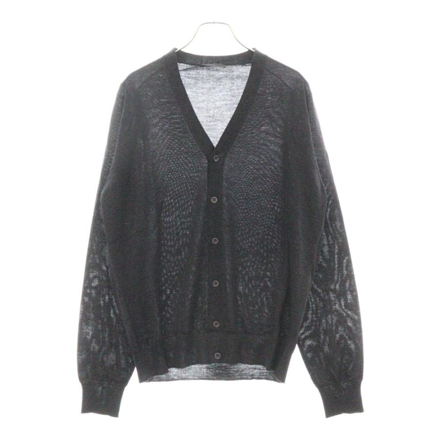 PRADA バージンウール100% Ｖネックカーディガン 38 黒 中古・古着通販】PRADA (プラダ) ウールVネックカーディガン