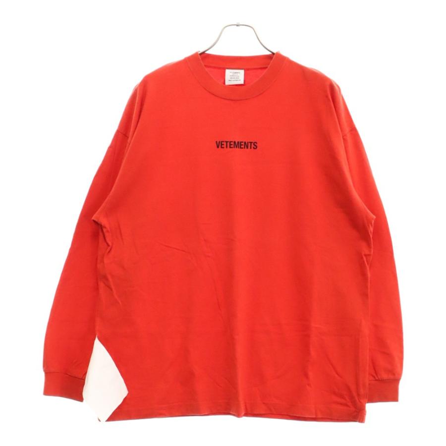 VETEMENTS ヴェトモン 19AW Inverted Logo Label L/S Tee フロントロゴ 