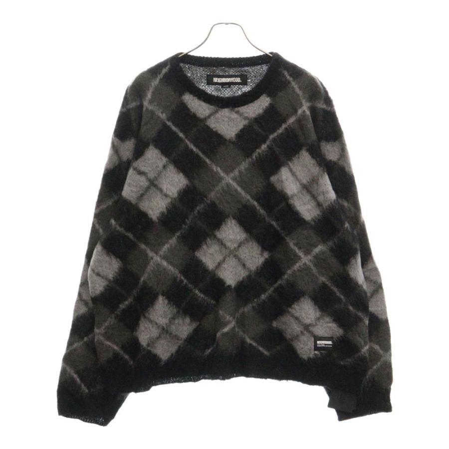 NEIGHBORHOOD モヘア　クルーネックニット　アーガイル NEIGHBORHOOD モヘアクルーネックニットアーガイル