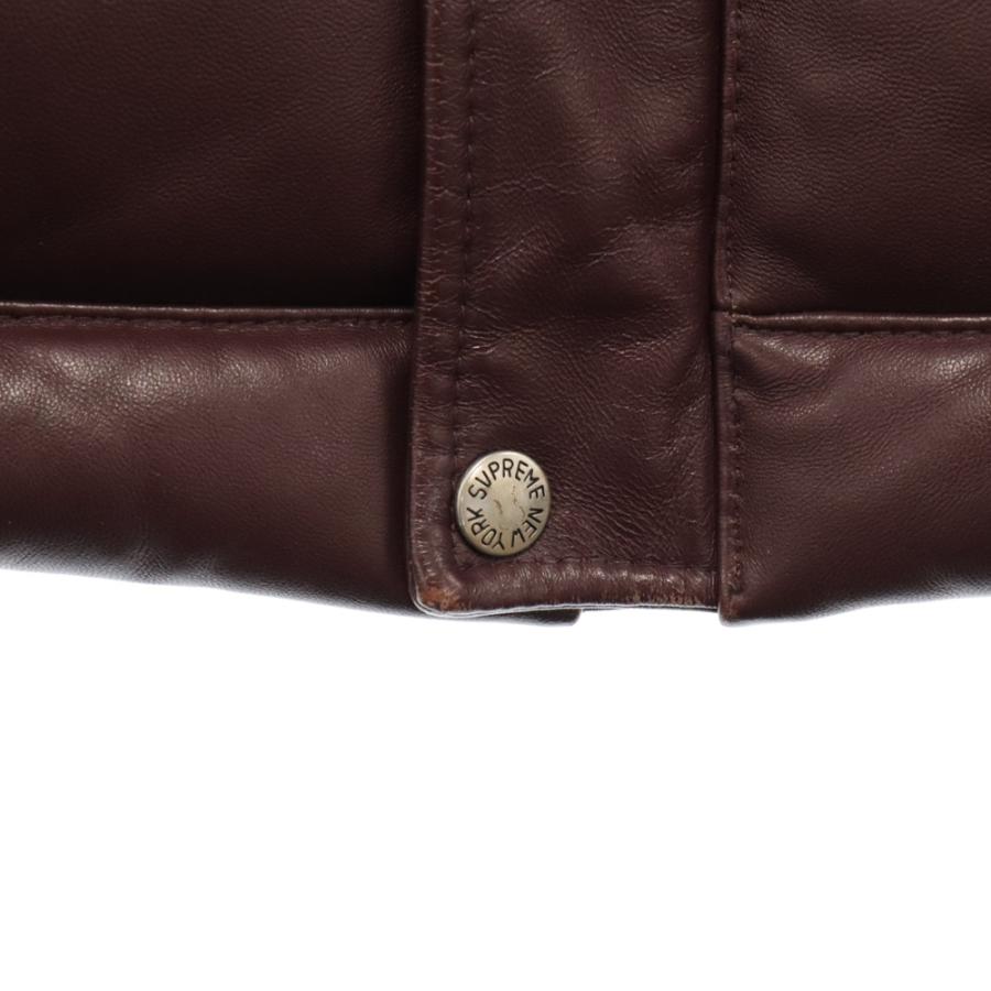 Supreme SUPREME シュプリーム 09AW Leather Puffy Vest Supreme SUPREME シュプリーム 09AW Leather Puffy Vest